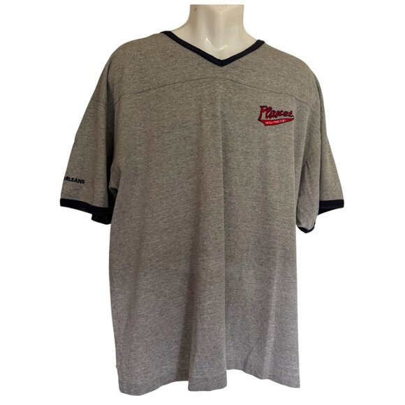 Vintage 90s Planet Hollywood New Orleans T-Shirt XL – Made in USA – V-Neck Ringe - Picture 10 of 11